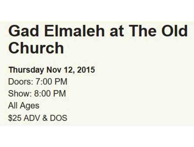 One Ticket to Gad Elmaleh Comedy Show in Portland (Biddable through Nov. 10)