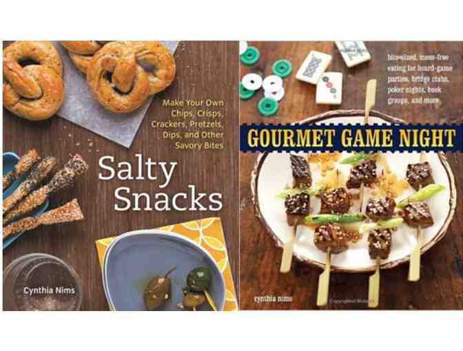 Signed Books from Cynthia Nims: 'Gourmet Game Night' and 'Salty Snacks'