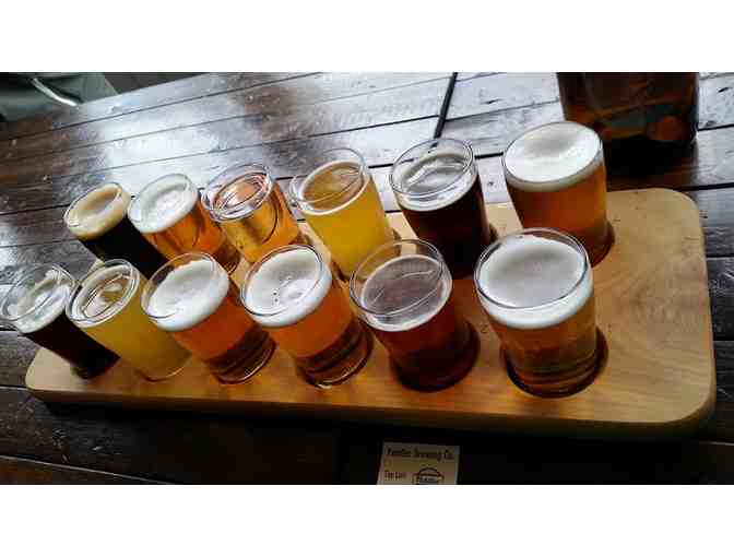 One Taster Flight at Peddler Brewing Company