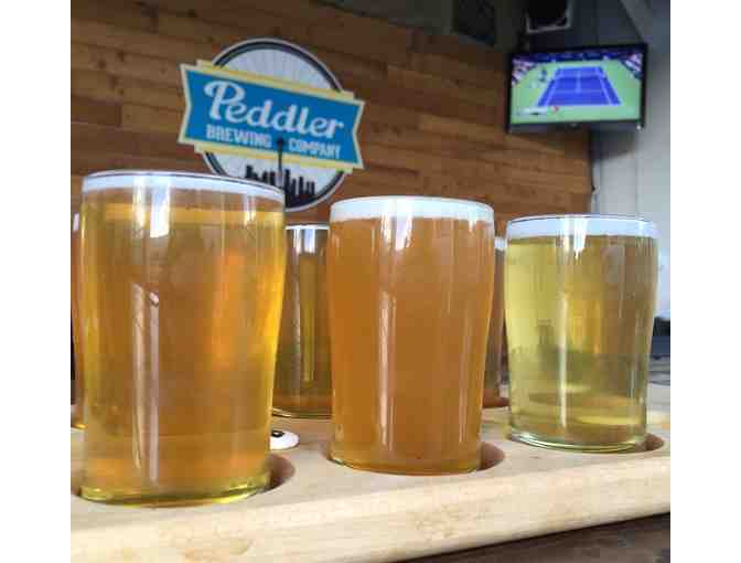 One Taster Flight at Peddler Brewing Company