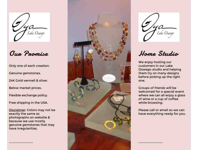 Lapis and Yellow Jade Necklace from Oya - Elegant Gemstone Jewelry