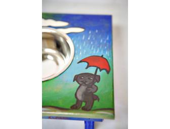 Small Dog or Cat Feeding Stand by Stephanie Clair