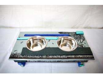 Small Dog or Cat Feeding Station by Ashley Peters