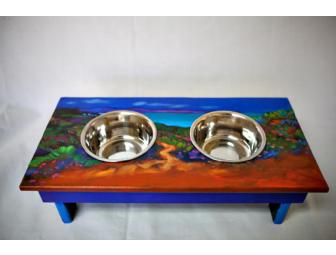 Small Dog or Cat Feeding Station by Marna Schindler