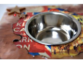 Small Dog or Cat Feeding Station by Melanie Naylor