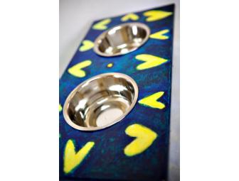 Small Dog or Cat Feeding Station by Donna Butnik