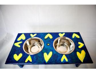 Small Dog or Cat Feeding Station by Donna Butnik