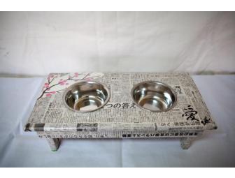 Small Dog or Cat Feeding Station by Emily Rood