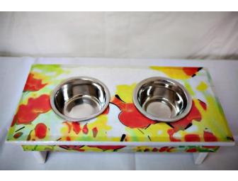 Small Dog or Cat Feeding Station by Michael Atella