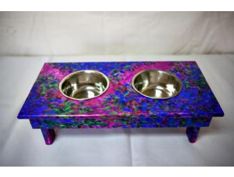 Small Dog or Cat Feeding Station by Sheryl Tempchin