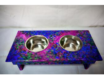 Small Dog or Cat Feeding Station by Sheryl Tempchin