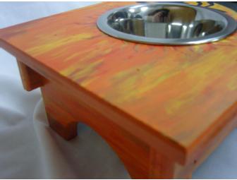 Small Dog or Cat Bowl Stand by Liz Pardee