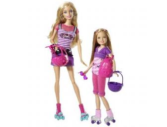 'Free Wheeling Barbie' doll package and swag bag