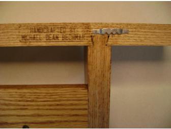 Handcrafted 27' Solid Oak Peg Shelf