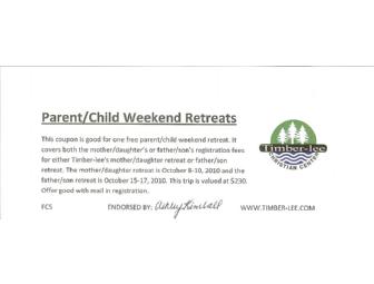 Parent/Child Retreat at Camp Timber-Lee!