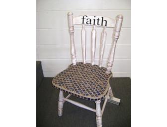 3rd Grade - Class of 2020 'Faith' Mosaic Blue Tile Chair