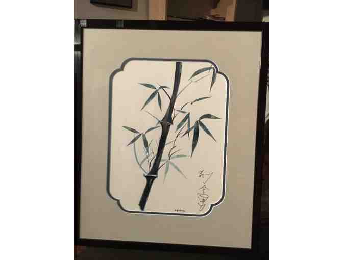 Two Beautifully Framed Japanese Watercolors by Sam Goldman
