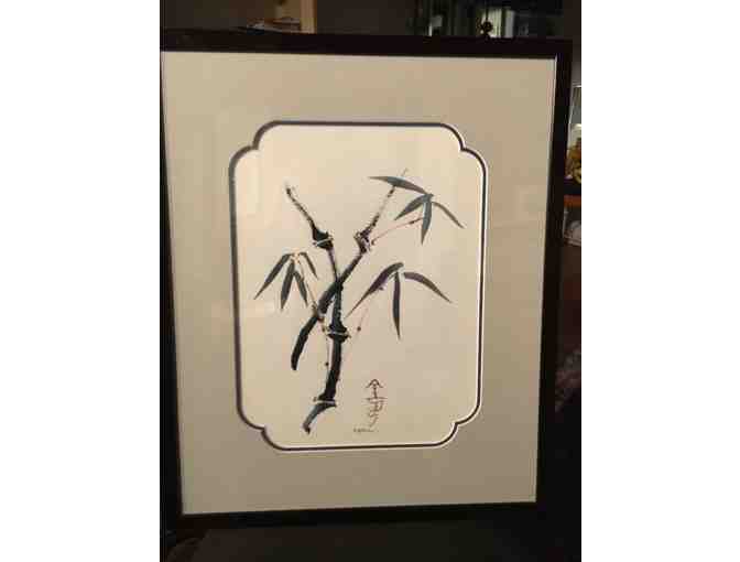 Two Beautifully Framed Japanese Watercolors by Sam Goldman