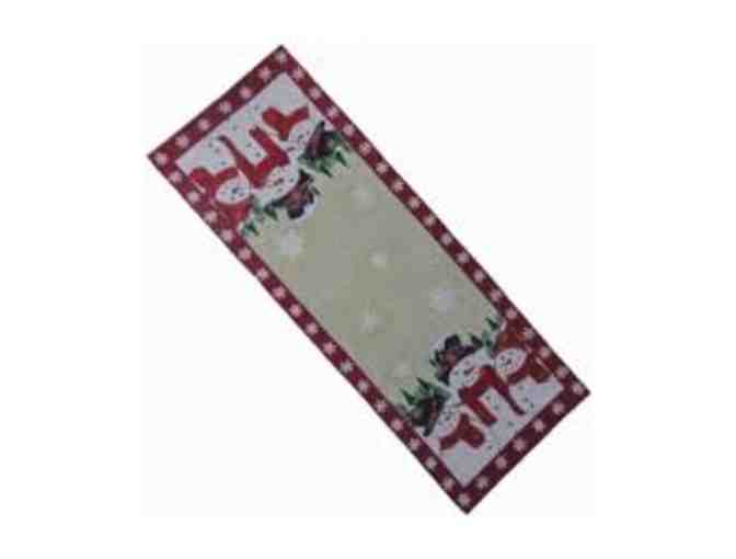 Christmas Snowmen Tapestry Table Runner by St. Nicholas Square