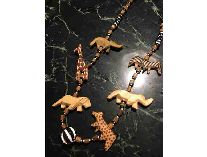 Hand-crafted Wooden Animal Necklace by Maasai Craftswomen in Tanzania