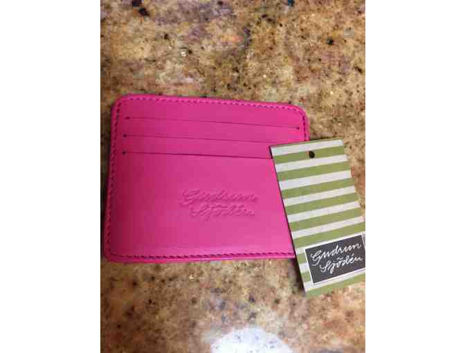 Hot Pink Leather Credit Card Holder by Gudrun Sjoden - Photo 1