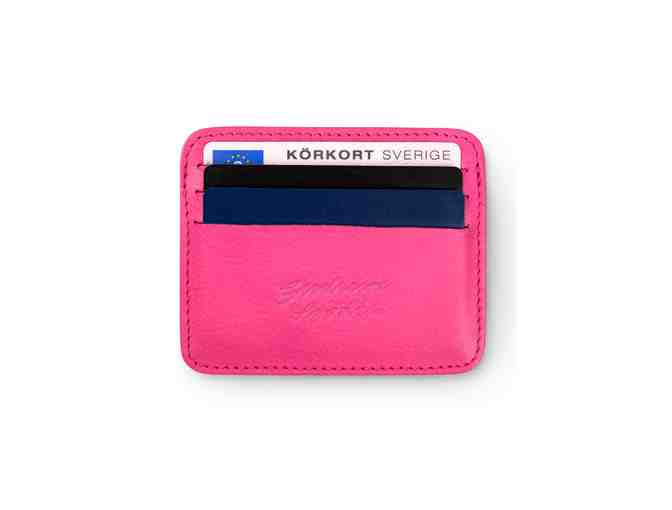 Hot Pink Leather Credit Card Holder by Gudrun Sjoden - Photo 3