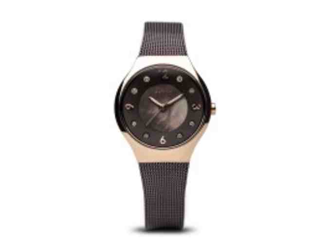 Bering Ladies Polished Rose Gold Colored Stainless Steel Solar Watch - Photo 3