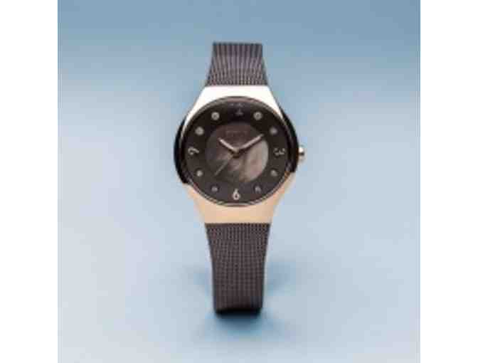 Bering Ladies Polished Rose Gold Colored Stainless Steel Solar Watch - Photo 5