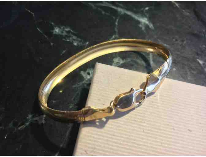 14k Gold 7-Inch Herringbone Bracelet Made in Italy