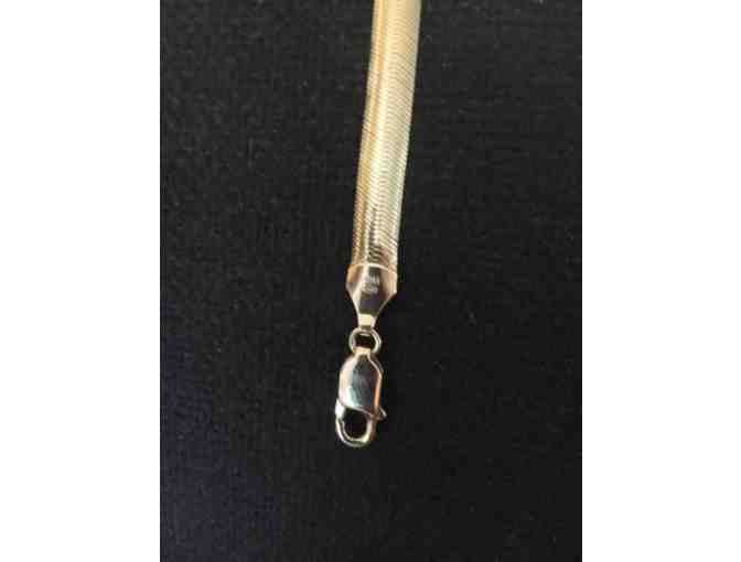 14k Gold 7-Inch Herringbone Bracelet Made in Italy