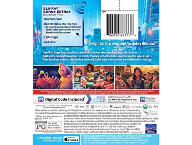 Disney's Ralph Breaks the Internet, Blu-Ray + DVD + Digital