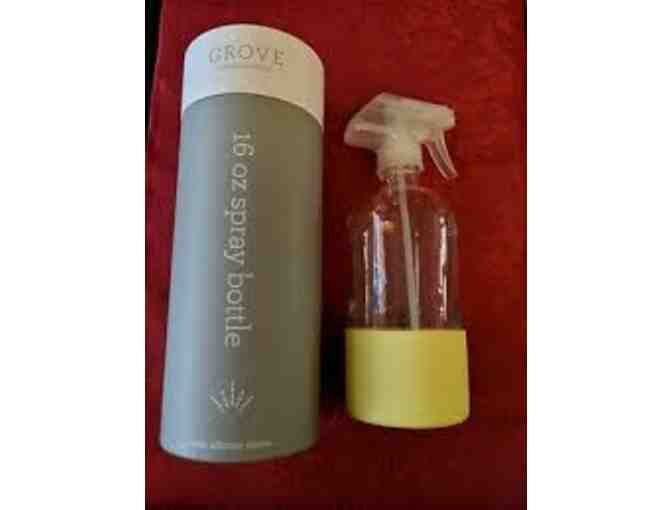 Glass Spray Bottle with Yellow Silicone Sleeve - 16 ounce - by Grove Collaborative