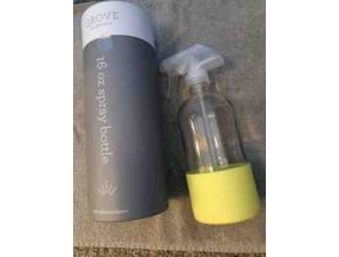 Glass Spray Bottle with Yellow Silicone Sleeve - 16 ounce - by Grove Collaborative