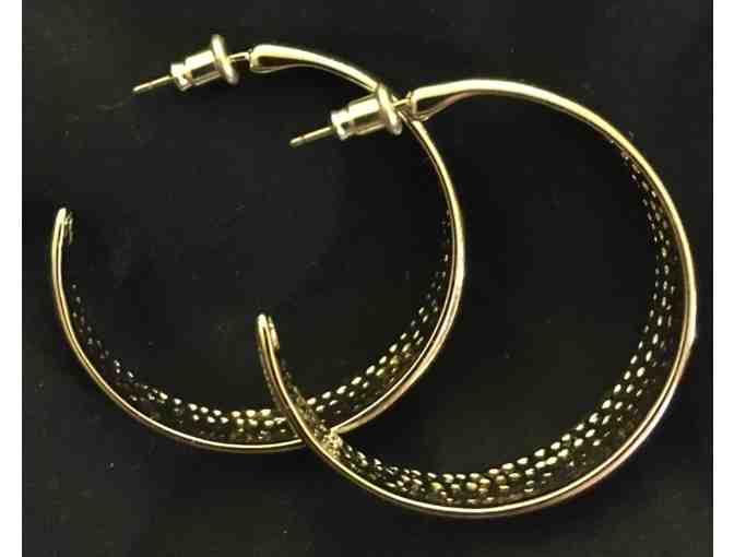 Silver 1-1/2-Inch Hoop Earrings for Pierced Ears