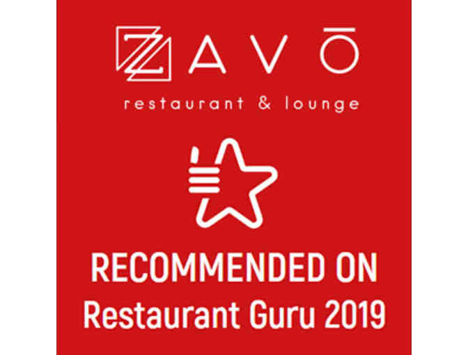 3 Certificates for Complimentary Drink, Appetizer & Dessert at ZAVO Restaurant & Lounge