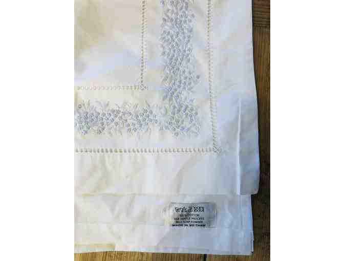 Hand-Embroidered in Vietnam - Linens (Table Cloth, Lingerie Bag, Pillow Cover)