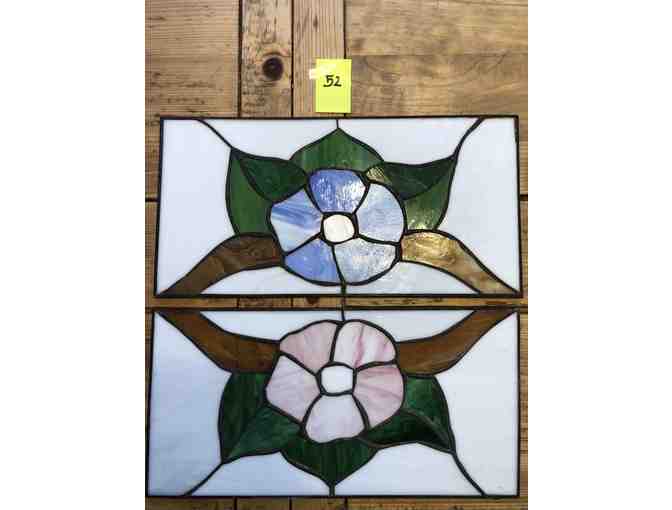 Two Stained Glass Panels