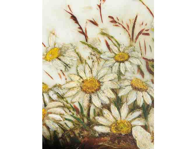 Hand Painted Vintage Glass Plate