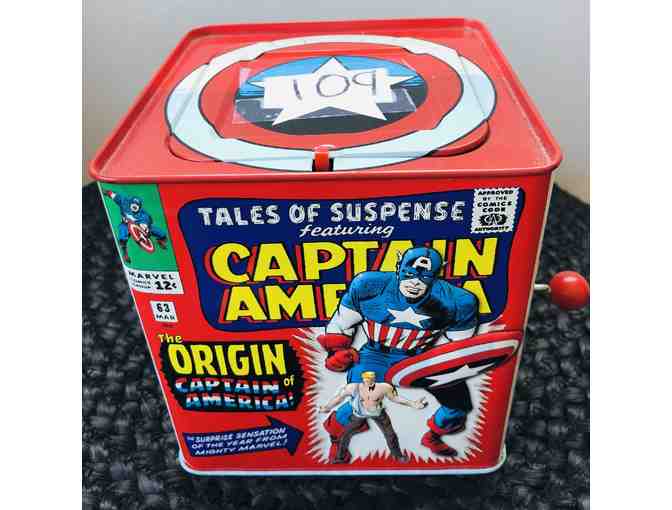 Children's Combo Set - Small Quartz Watch and Captain America Jack-in-the-Box