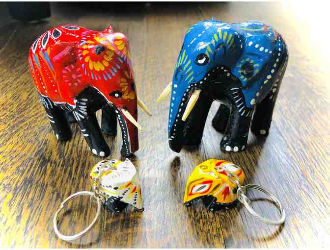 Hand Painted Elephant Collection - Figures and Key Chains