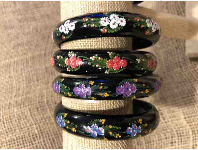 Flower Lacquer Bangles from Thailand