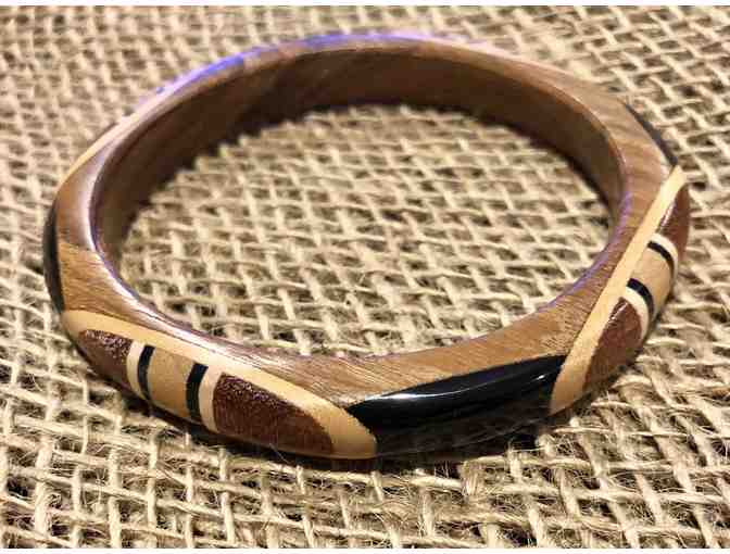 Wood Inlay Bangles from Thailand