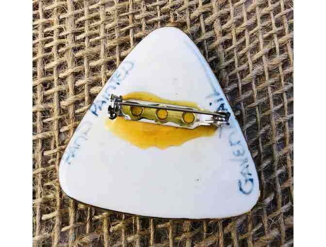 Hand Painted Porcelain Pin