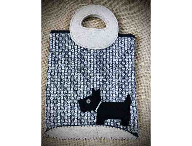 Wool/Felt/Beaded Dog Design Bag Made in Estonia