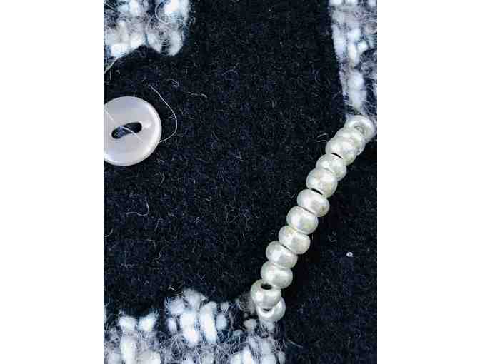 Wool/Felt/Beaded Dog Design Bag Made in Estonia