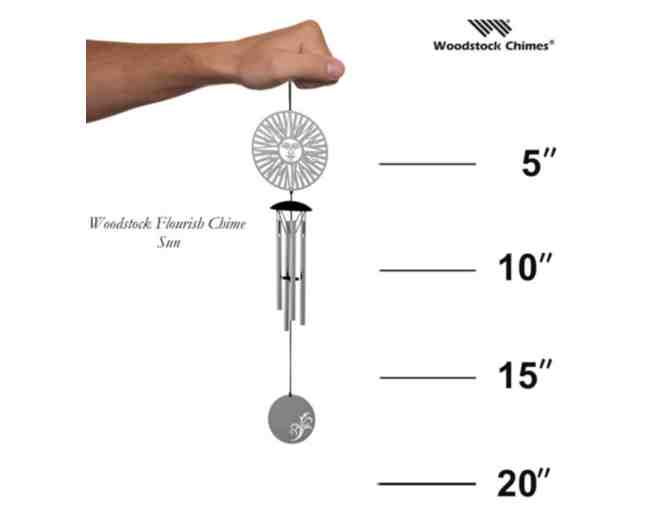 Woodstock Flourish Chime in Sun with Candle