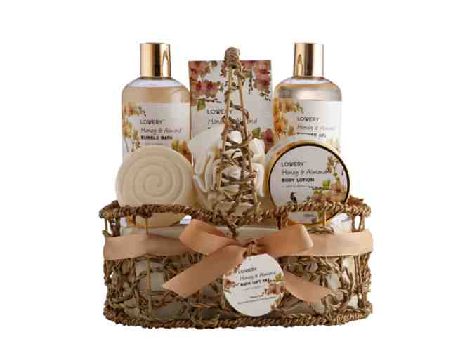 Spa Gift Set Honey and Almond with Pashmina Scarf