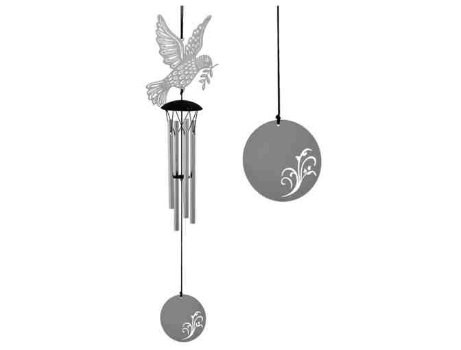 Woodstock Chimes Dove Flourish Chime with Star Crystal Sun Catcher