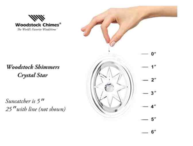 Woodstock Chimes Dove Flourish Chime with Star Crystal Sun Catcher