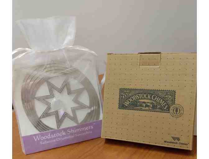 Woodstock Chimes Dove Flourish Chime with Star Crystal Sun Catcher